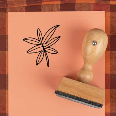 Star-Shaped Palmate Leaf Craft Stamp - alternate view