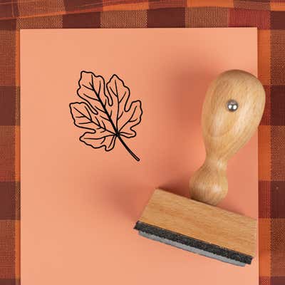Wavy Lobed Leaf Craft Stamp - alternate view