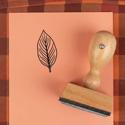 Oval Veined Leaf Craft Stamp - alternate view