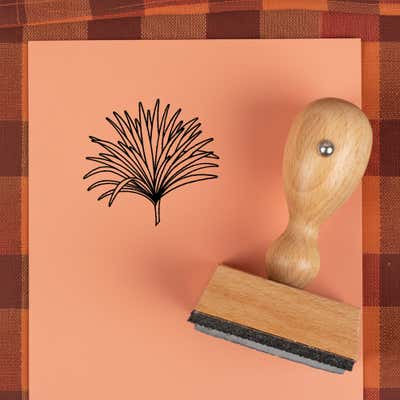 Fanned Grass Spray Craft Stamp - alternate view