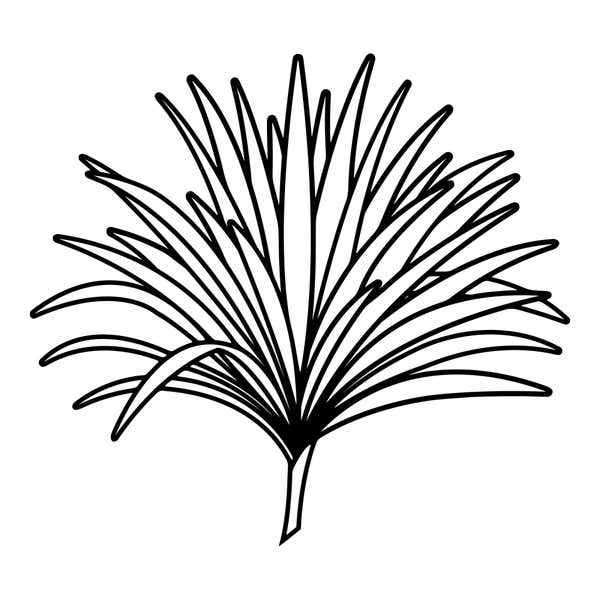 Fanned Grass Spray Craft Stamp