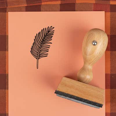 Feathered Frond Craft Stamp - alternate view