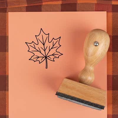 Classic Maple Leaf Craft Stamp - alternate view
