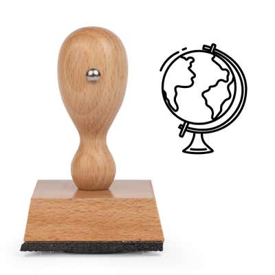 Globe Craft Stamp - alternate view