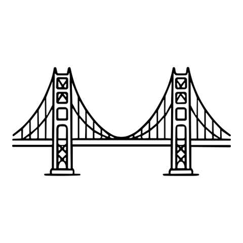 Golden Gate Bridge Craft Stamp
