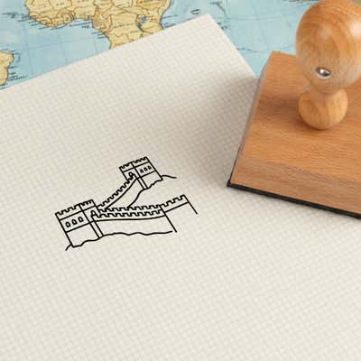 Great Wall of China Craft Stamp - alternate view