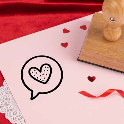 Dreamy Heart Bubble Craft Stamp - alternate view