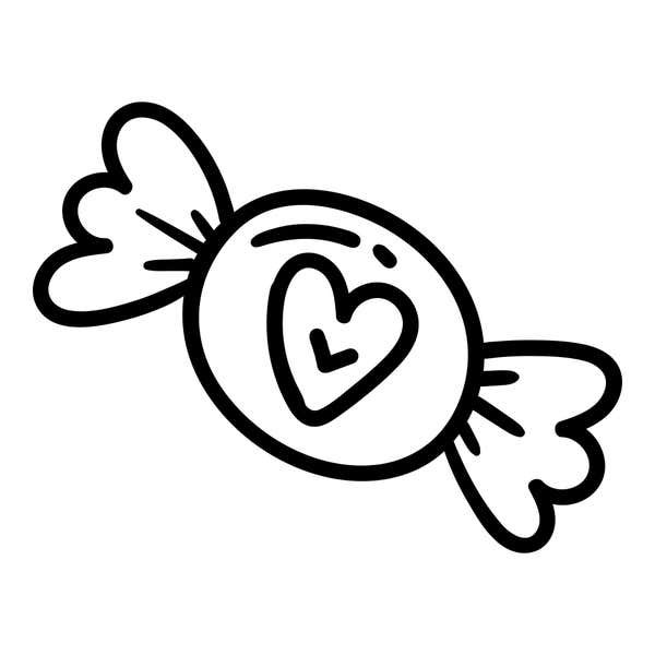 Sugary Heart Candy Craft Stamp