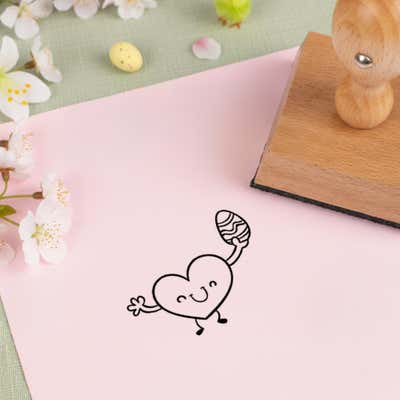 Charming Heart Easter Egg Craft Stamp - alternate view