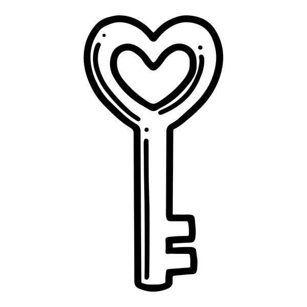 Devoted Heart Key Craft Stamp