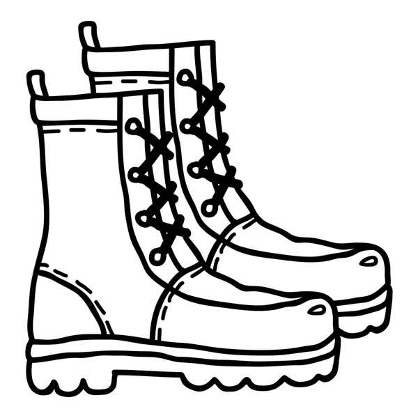 Hiking Boots Craft Stamp