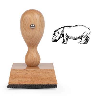 Safari Hippo Craft Stamp - alternate view