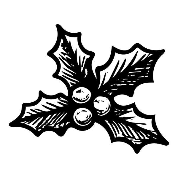 Evergreen Holly Craft Stamp