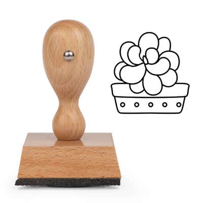 Rosette Succulent Planter Craft Stamp - alternate view
