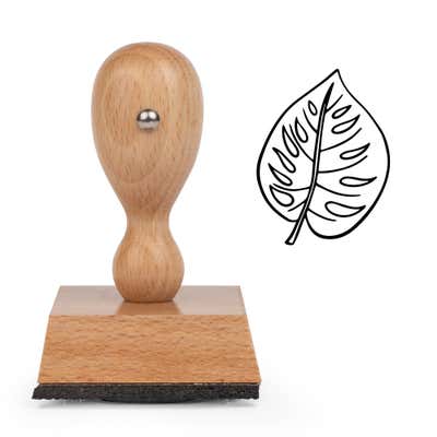 Heart-Shaped Tropical Leaf Craft Stamp - alternate view