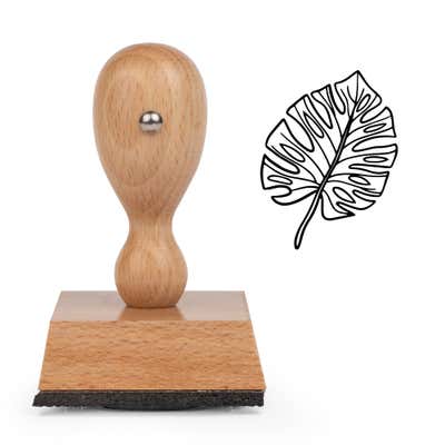 Slanted Split Leaf Craft Stamp - alternate view
