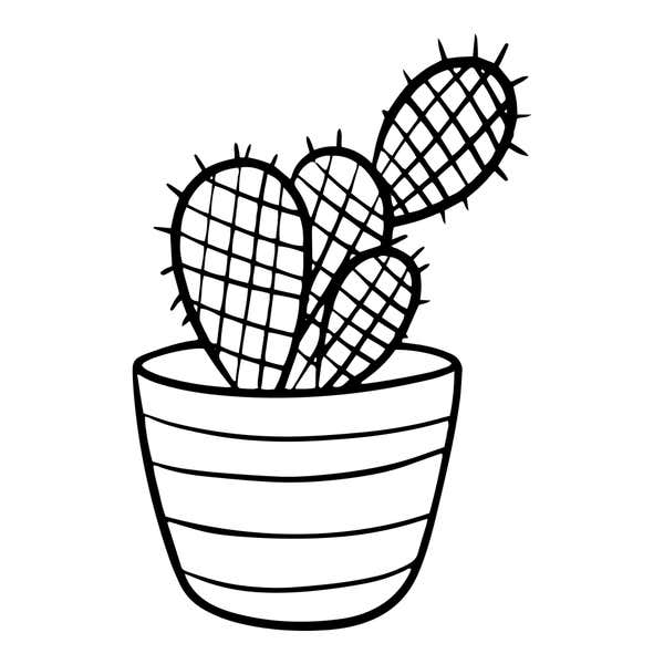 Prickly Pear Cactus Craft Stamp
