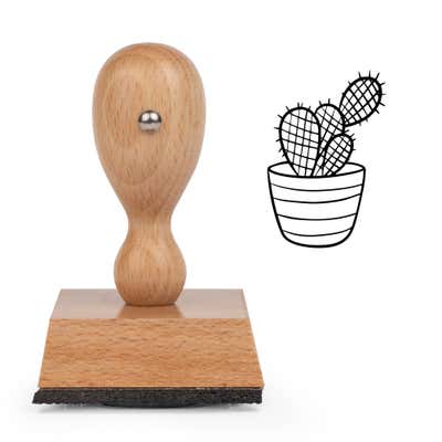 Prickly Pear Cactus Craft Stamp - alternate view
