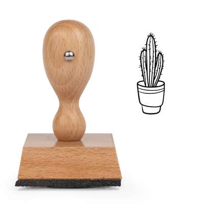 Cactus Trio Pot Craft Stamp - alternate view