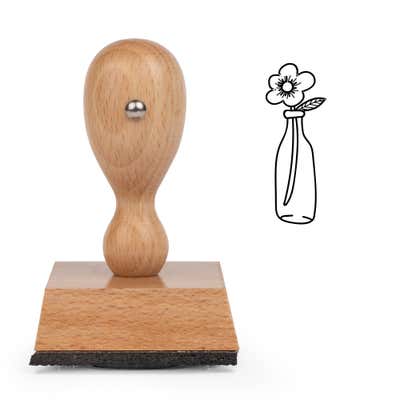 Bud Vase Flower Craft Stamp - alternate view