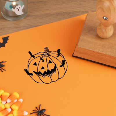 Carved Jack-O'-Lantern Craft Stamp - alternate view
