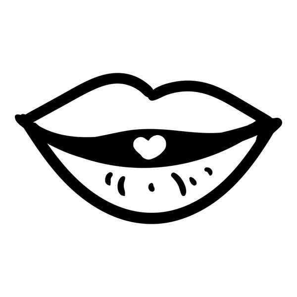 Puckered Kissing Lips Craft Stamp