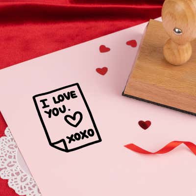 Secret Love Note Craft Stamp - alternate view