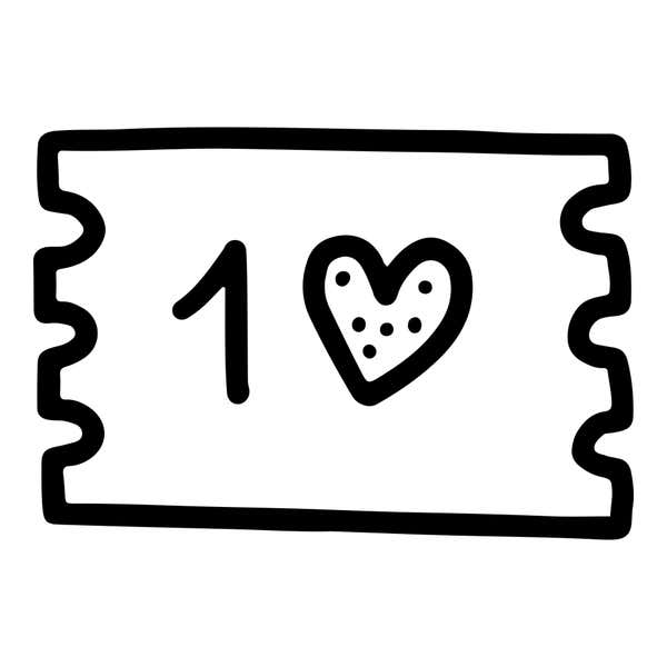 Date Night Love Ticket Craft Stamp