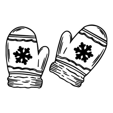 Cozy Mittens Craft Stamp