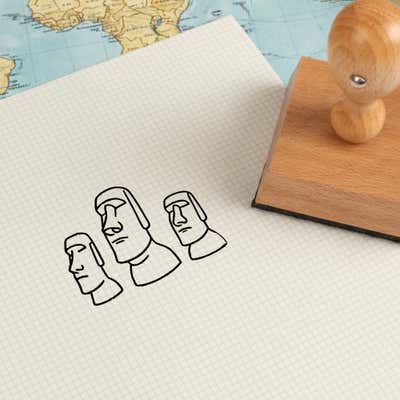 Moai Statues Craft Stamp - alternate view