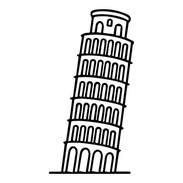 Leaning Tower of Pisa Craft Stamp