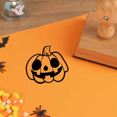 Halloween Pumpkin Face Craft Stamp - alternate view