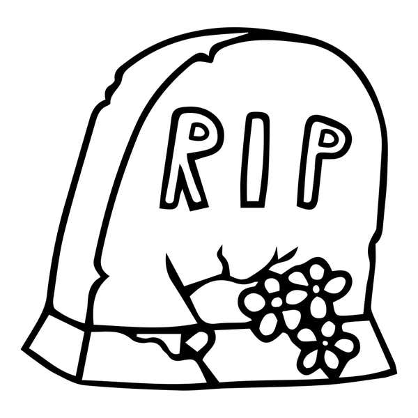 Graveyard RIP Tombstone Craft Stamp