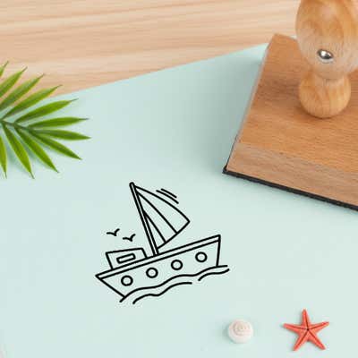 Sailboat Craft Stamp - alternate view