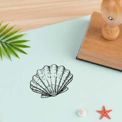 Scallop Shell Craft Stamp - alternate view