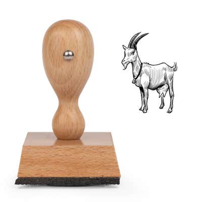 Sketched Goat Craft Stamp - alternate view
