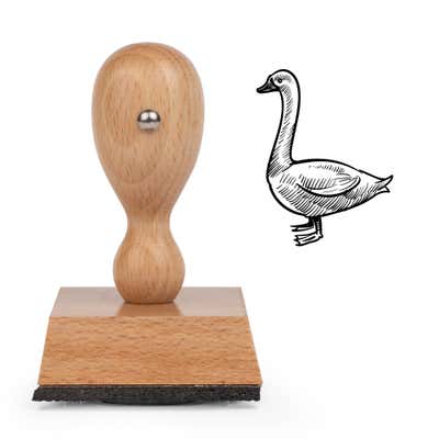 Sketched Goose Craft Stamp - alternate view