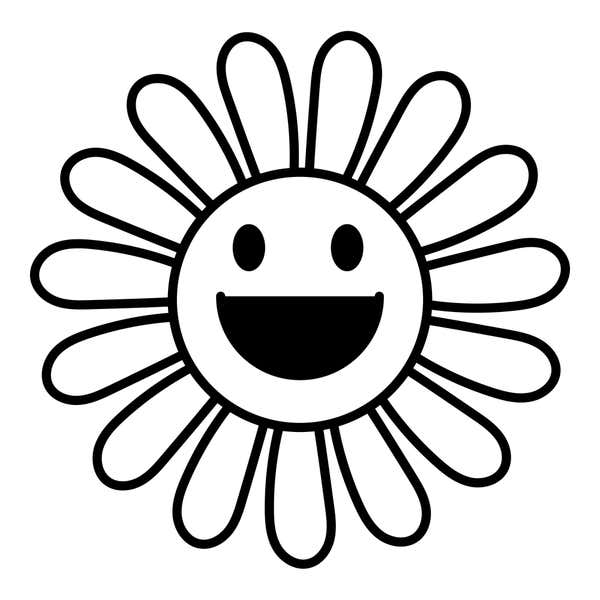 Beaming Sunburst Flower Craft Stamp