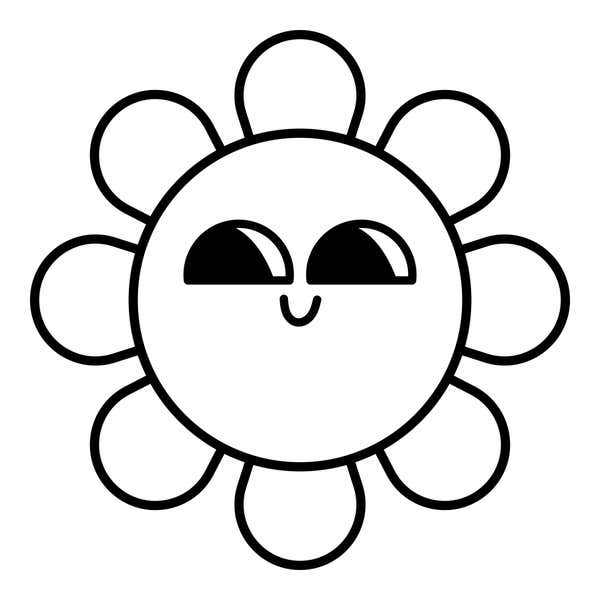 Sly Glance Flower Craft Stamp