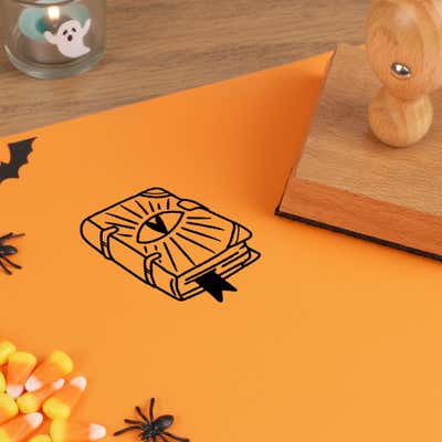 Witchy Spell Book Craft Stamp - alternate view