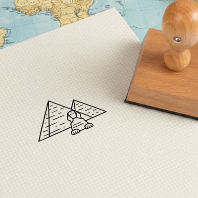 Sphinx and Pyramids Craft Stamp - alternate view