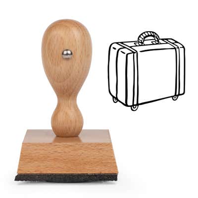 Suitcase Craft Stamp - alternate view