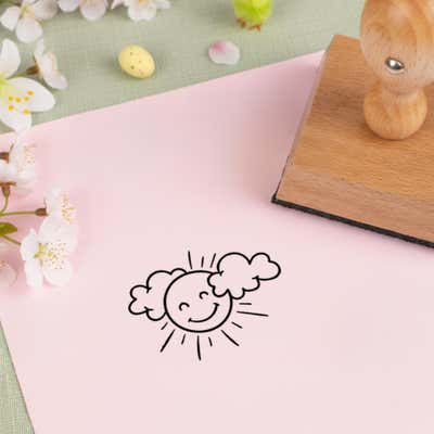 Bright Sun and Cloud Craft Stamp - alternate view