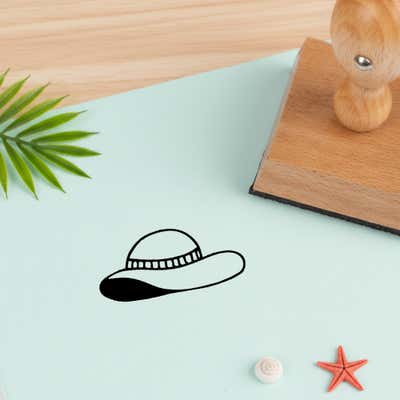 Sun Hat Craft Stamp - alternate view