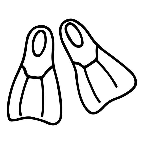 Swim Fins Craft Stamp