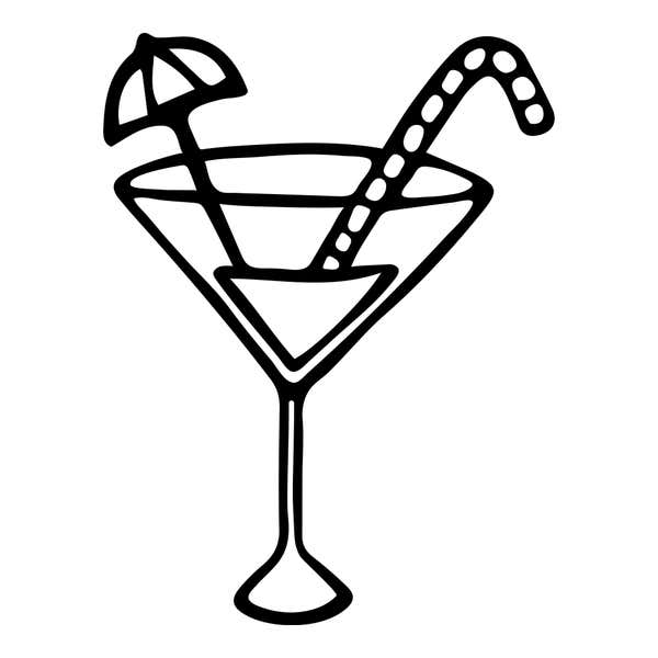 Tropical Drink Craft Stamp