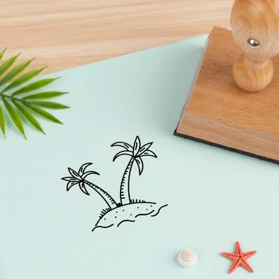 Tropical Island Craft Stamp - alternate view