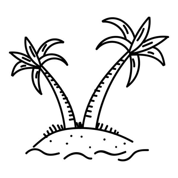 Tropical Island Craft Stamp
