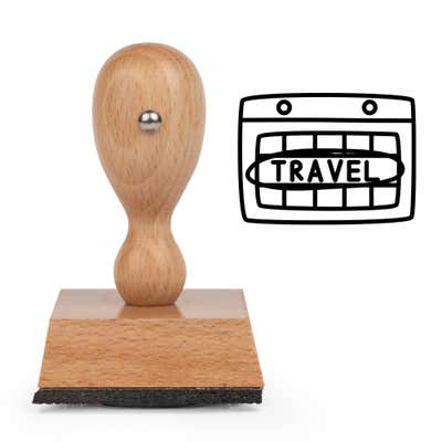 Travel Graphic Craft Stamp - alternate view