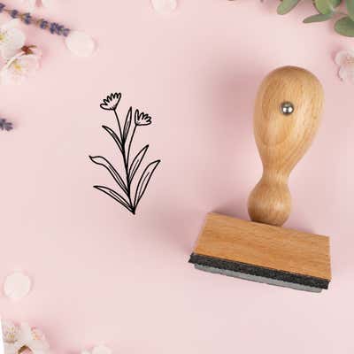 Fringed Bloom Pair Craft Stamp - alternate view